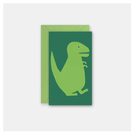 Green Dinosaur Card