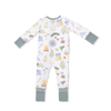 Camping Blue Flip Zip Romper