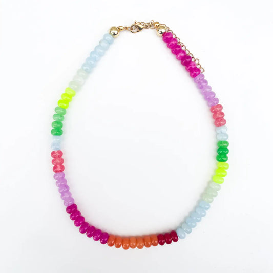 Maddie Rainbow Gem Bead Necklace #2