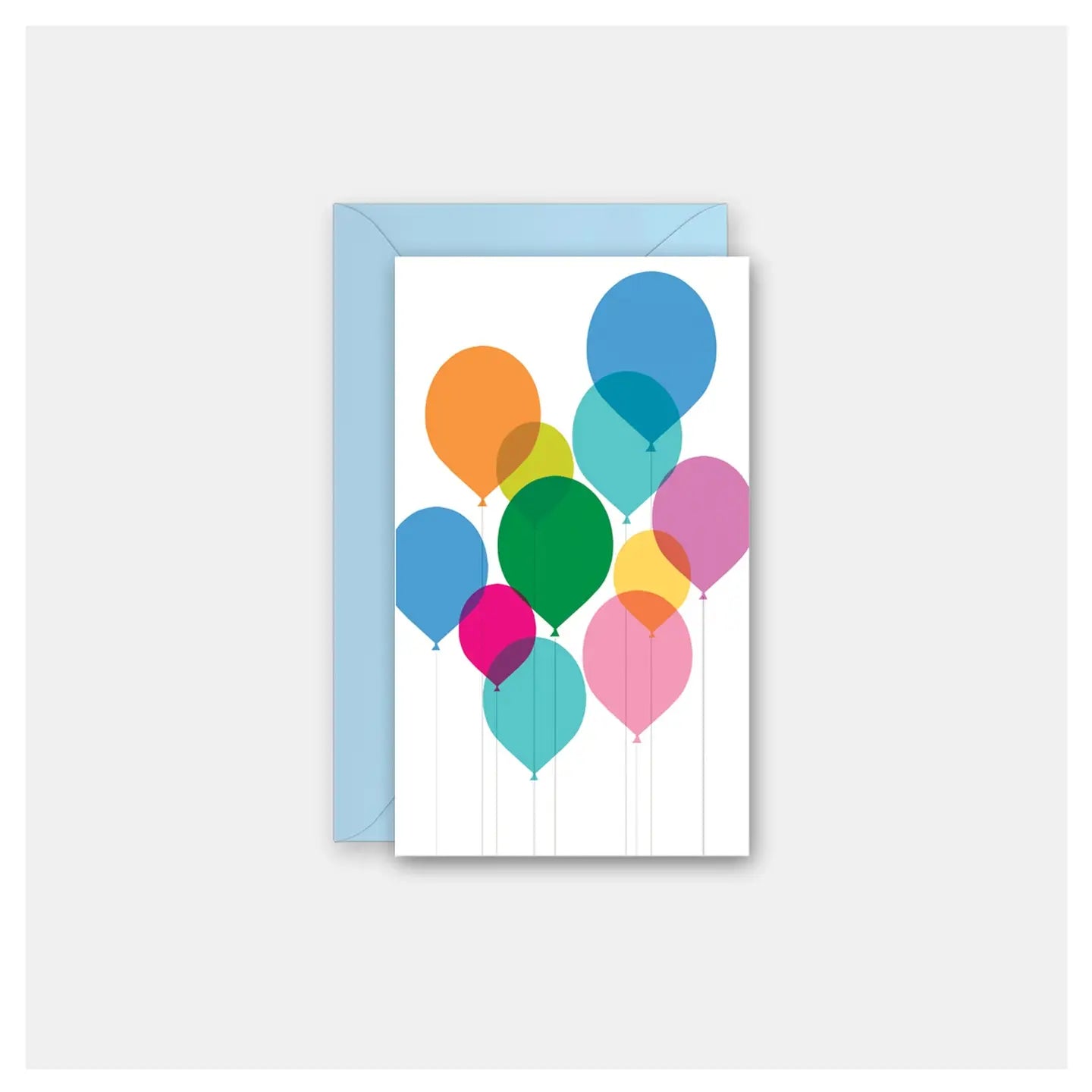 Colorful Balloons Mini Card