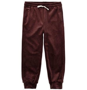Chocolate Velour Joggers 130 BABY BOYS/NEUTRAL APPAREL Tea 6-9m