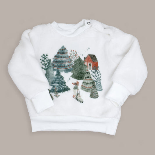 Christmas Woods Sweatshirt 130 BABY BOYS/NEUTRAL APPAREL Milktology 3m 
