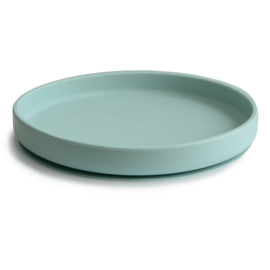 Classic Silicone Suction Plate 180 BABY GEAR Mushie Cambridge Blue