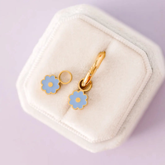 Blue Flower Charms