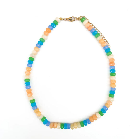 Claire Rainbow Gem Bead Necklace #7