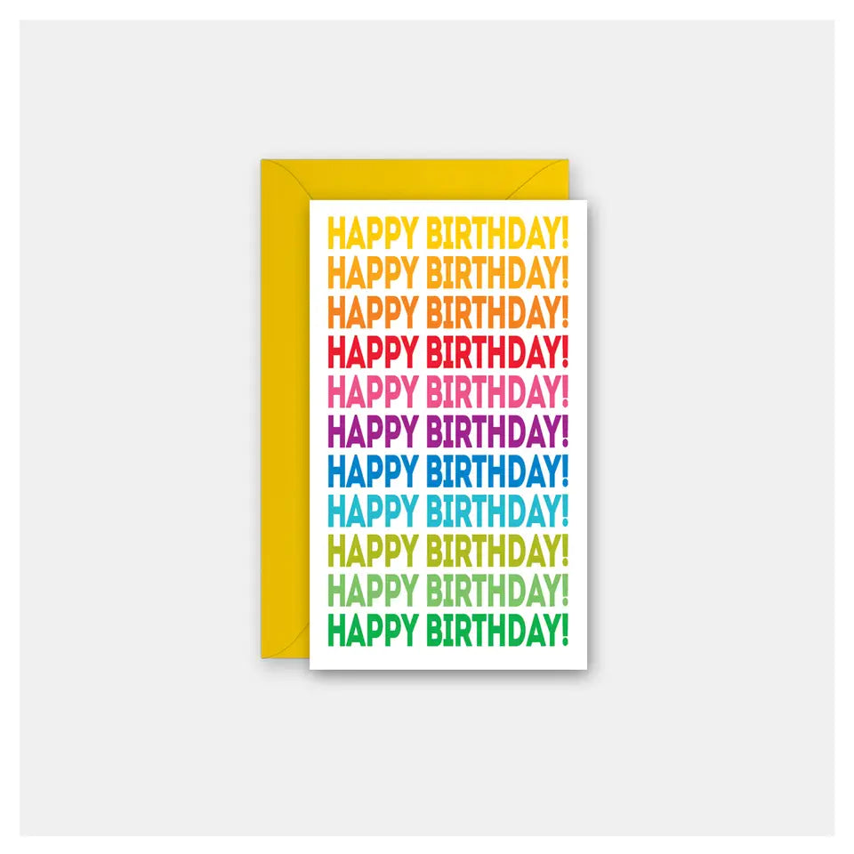 Rainbow Birthday Repeat Mini Card