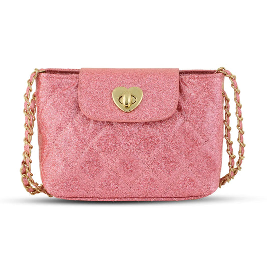 Paige Pink Glitter Purse