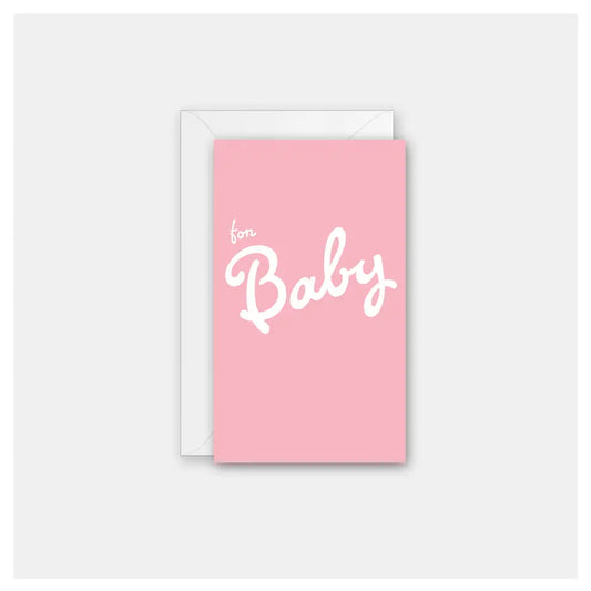 Pink Baby Cursive Card