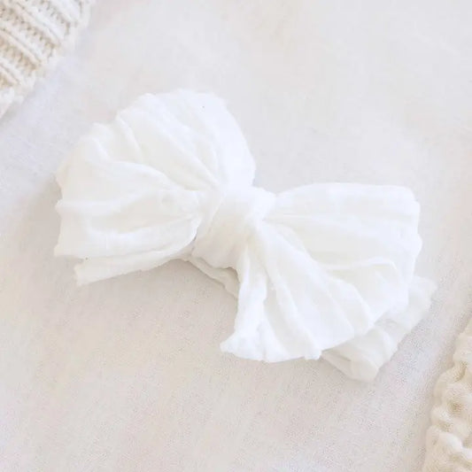Large Ruffle Knit Bow