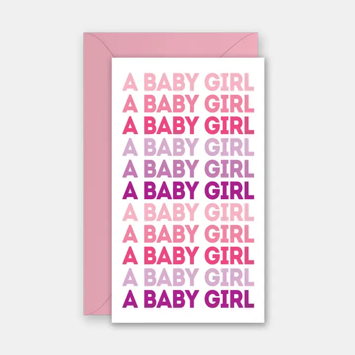 Baby Girl Repeat Mini Card
