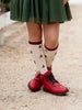 Tree Farm Scallop Knee High Socks