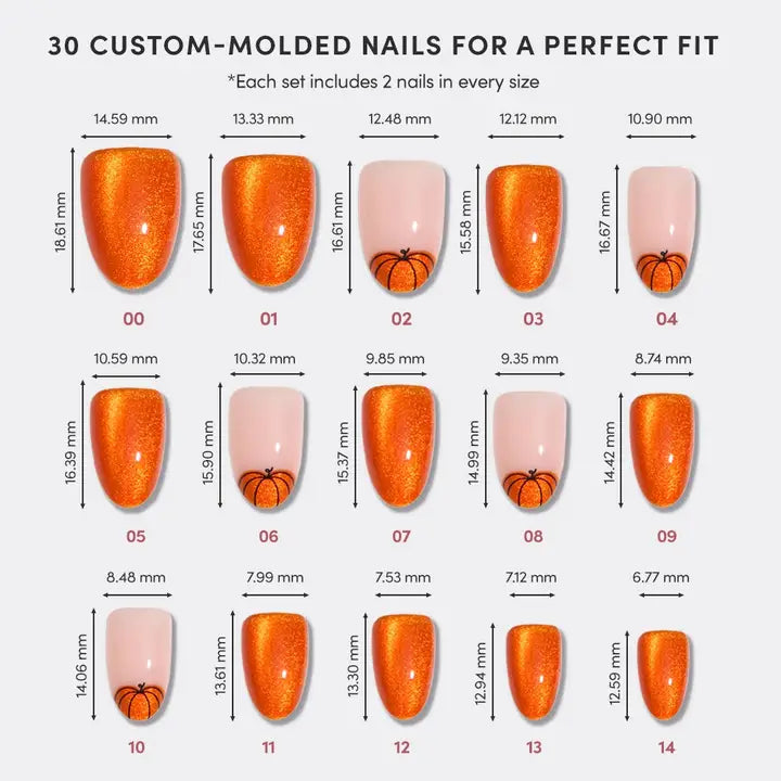 Pumpkin Patch Press-On Nails