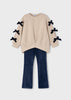 Navy Bow Sleeves Set