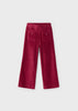 Cherry Ribbed Wide Leg Pants