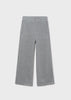 Silver Ribbed Wide Leg Pants