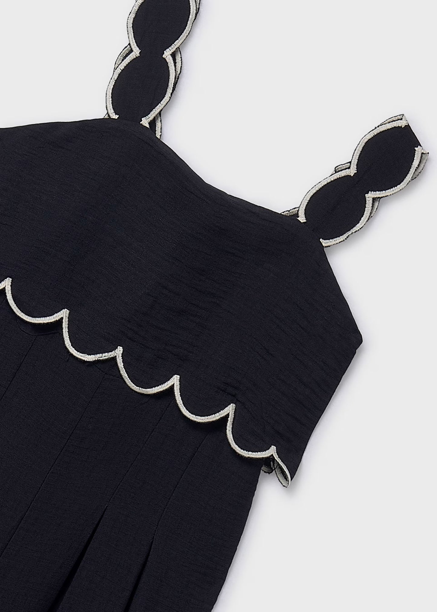 Scallop Black Jumpsuit