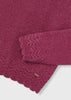 Magenta Sparkle Scallop Sweater