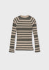 Olive Striped Stretchy Top