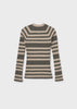 Olive Striped Stretchy Top