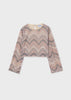 Tan Sequin Chevron Top