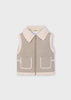Tan Sherpa Trim Vest