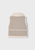 Tan Sherpa Trim Vest