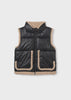 Black sherpa trimmed vest