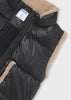 Black Sherpa Trim Vest