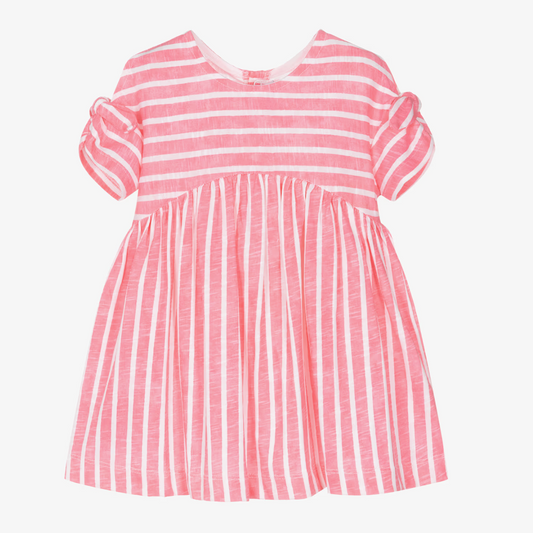 Pink and white stripe dress