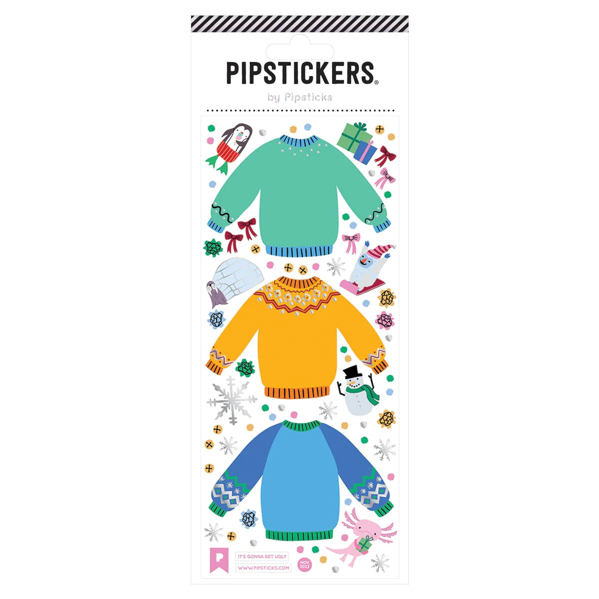 It's Gonna Get Ugly Sweater Sticker Sheet 196 TOYS CHILD Pipsticks