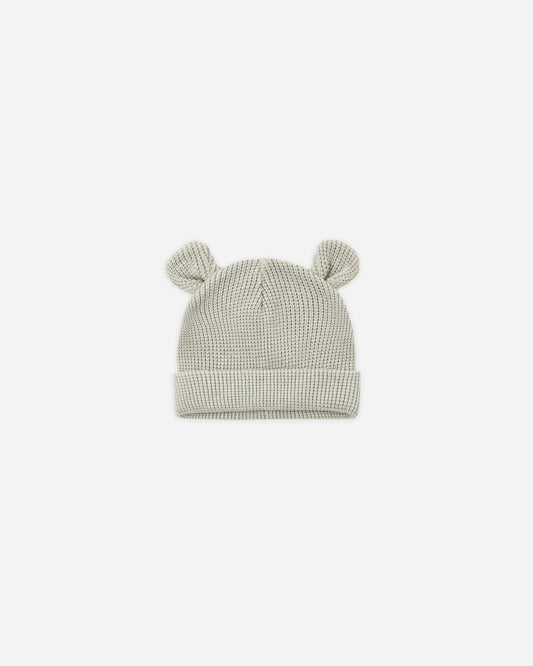 Baby wearing Quincy Mae Laurel baby bear beanie
