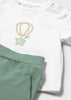 Green Stripe Balloon Hoodie Set