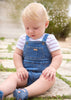 Stripe Denim Overall Set