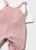 Orchid Knit Overalls Set