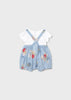 Strawberry on Blue Romper Set