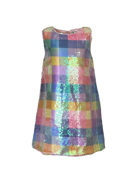 Pastel Plaid Sequin Dress 160 GIRLS APPAREL TWEEN 7-16 Lola & The Boys 8