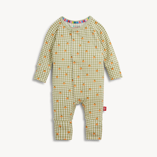 Pumpkin Plaid Conv Romper - Magnetic Me modal convertible coverall