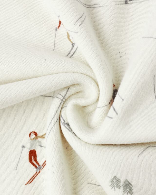 Skiers on Natural Pajama Set