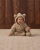 Quincy Mae Bear Jumpsuit in latte faux fur, view 2