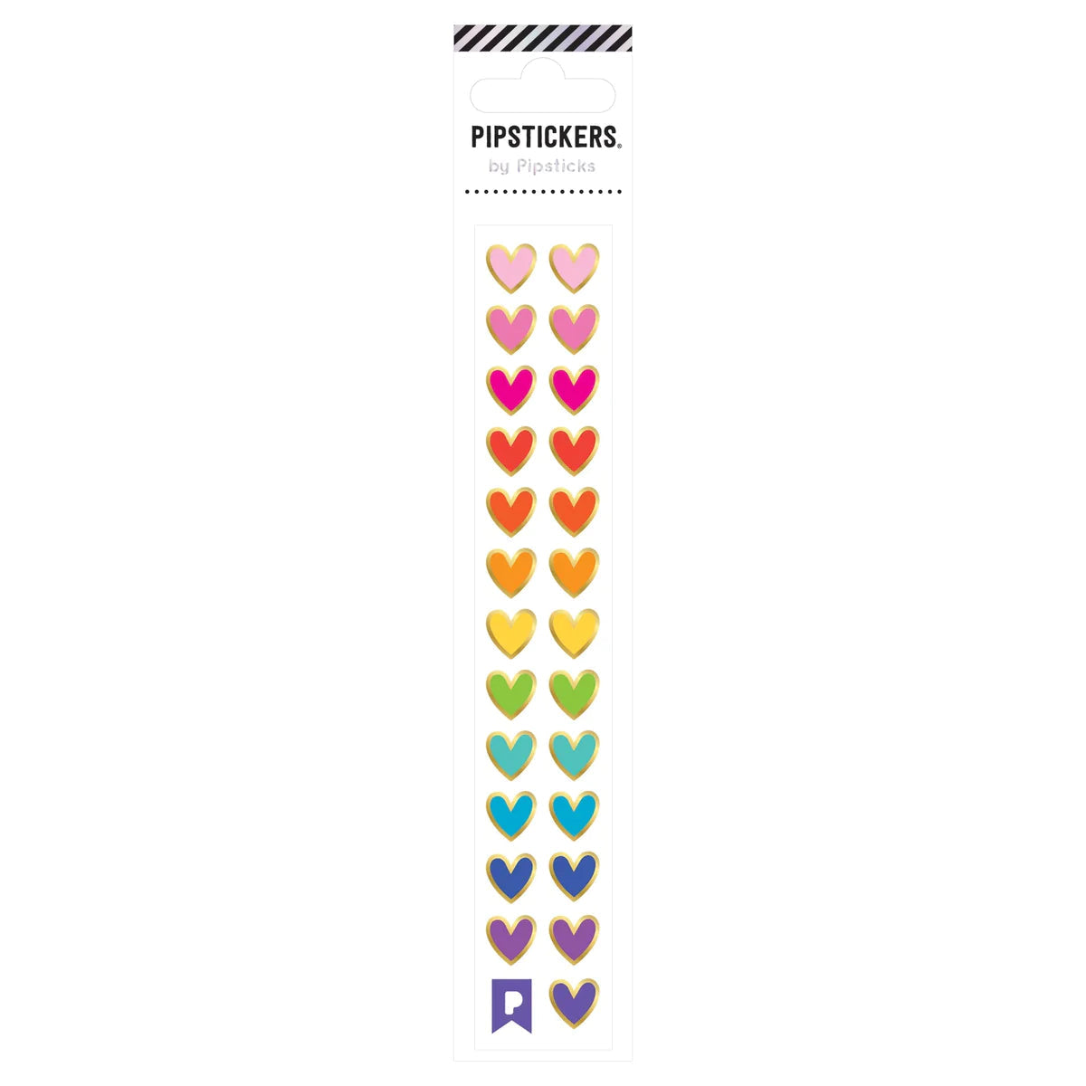 Rainbow Hearts Minis Sticker Sheet 196 TOYS CHILD Pipsticks