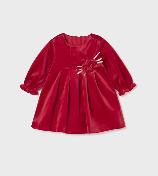 Red Velvet Holiday Dress 120 BABY GIRLS APPAREL Mayoral 2-4m