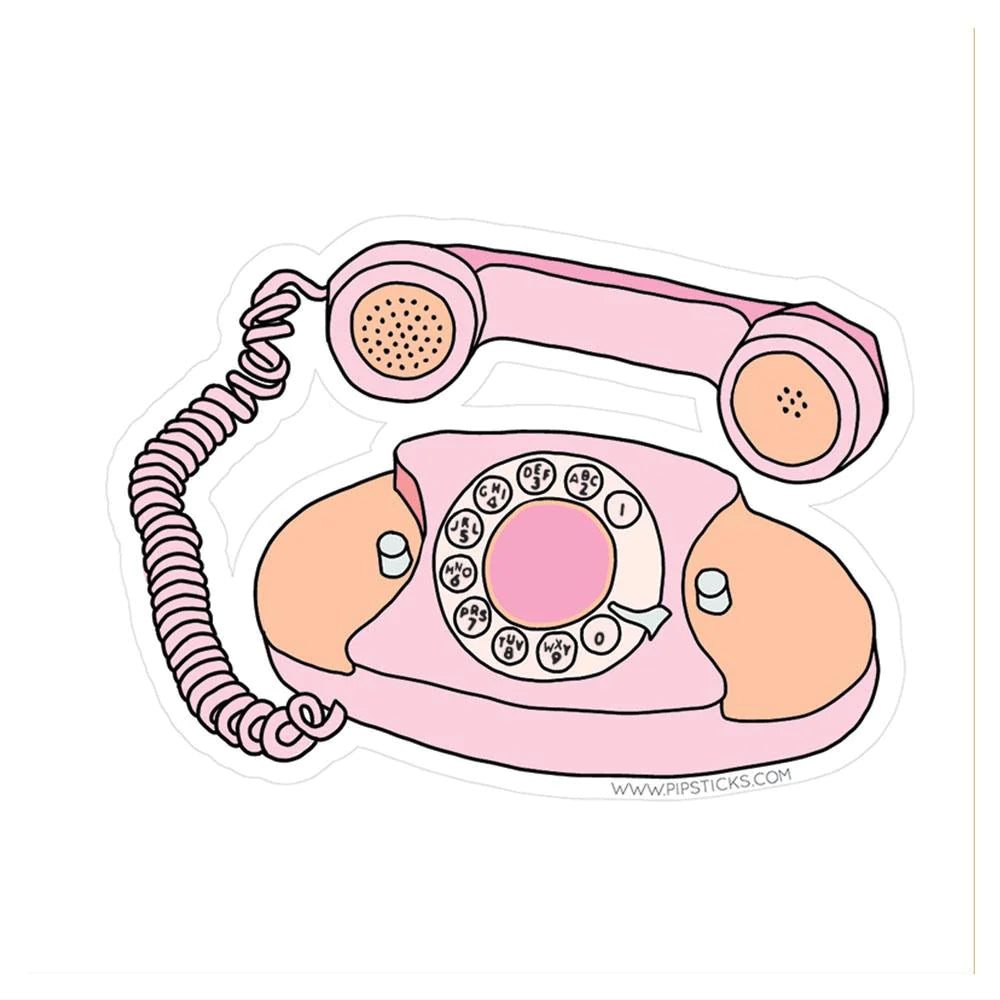 Retro Phone Vinyl Sticker 196 TOYS CHILD Pipsticks