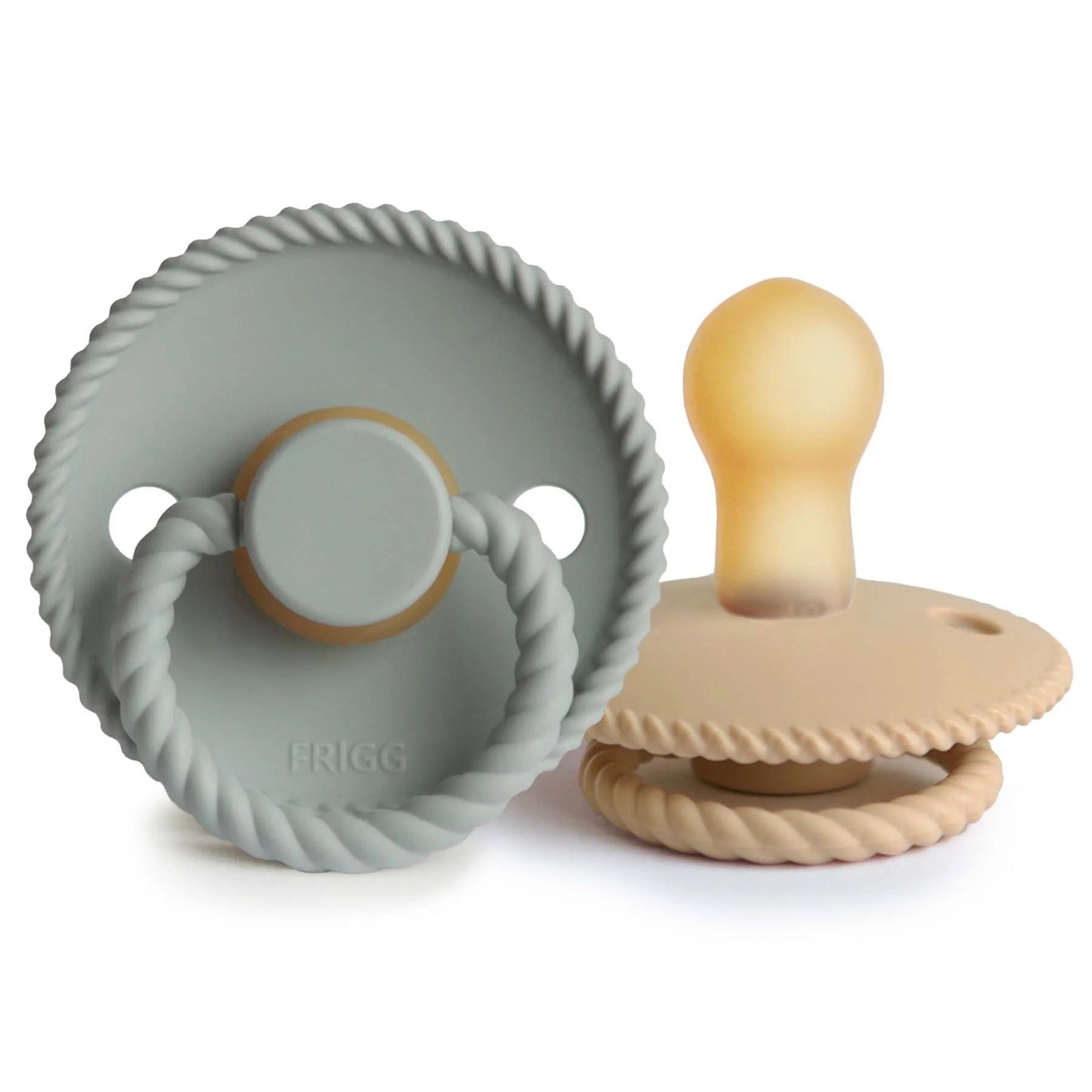 Sage/Croissant Rope Pacifier Set of 2 180 BABY GEAR Mushie 0-6m