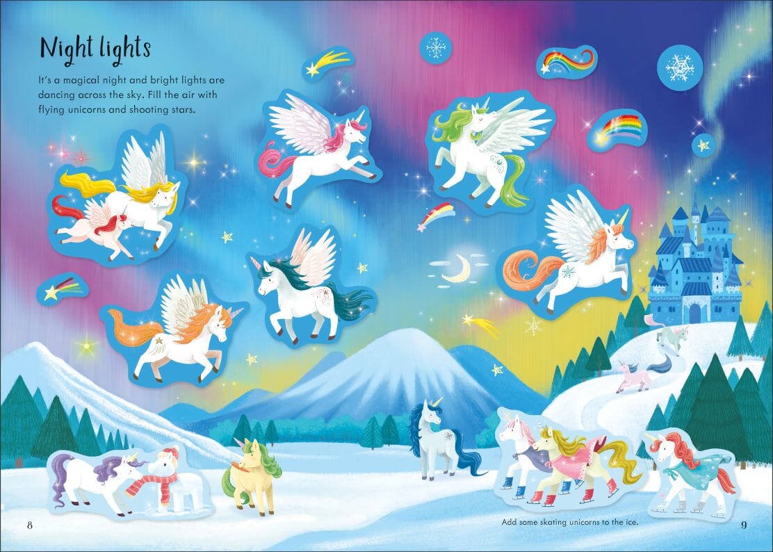 Sparkly Unicorns Sticker Book 196 TOYS CHILD Usborne Books