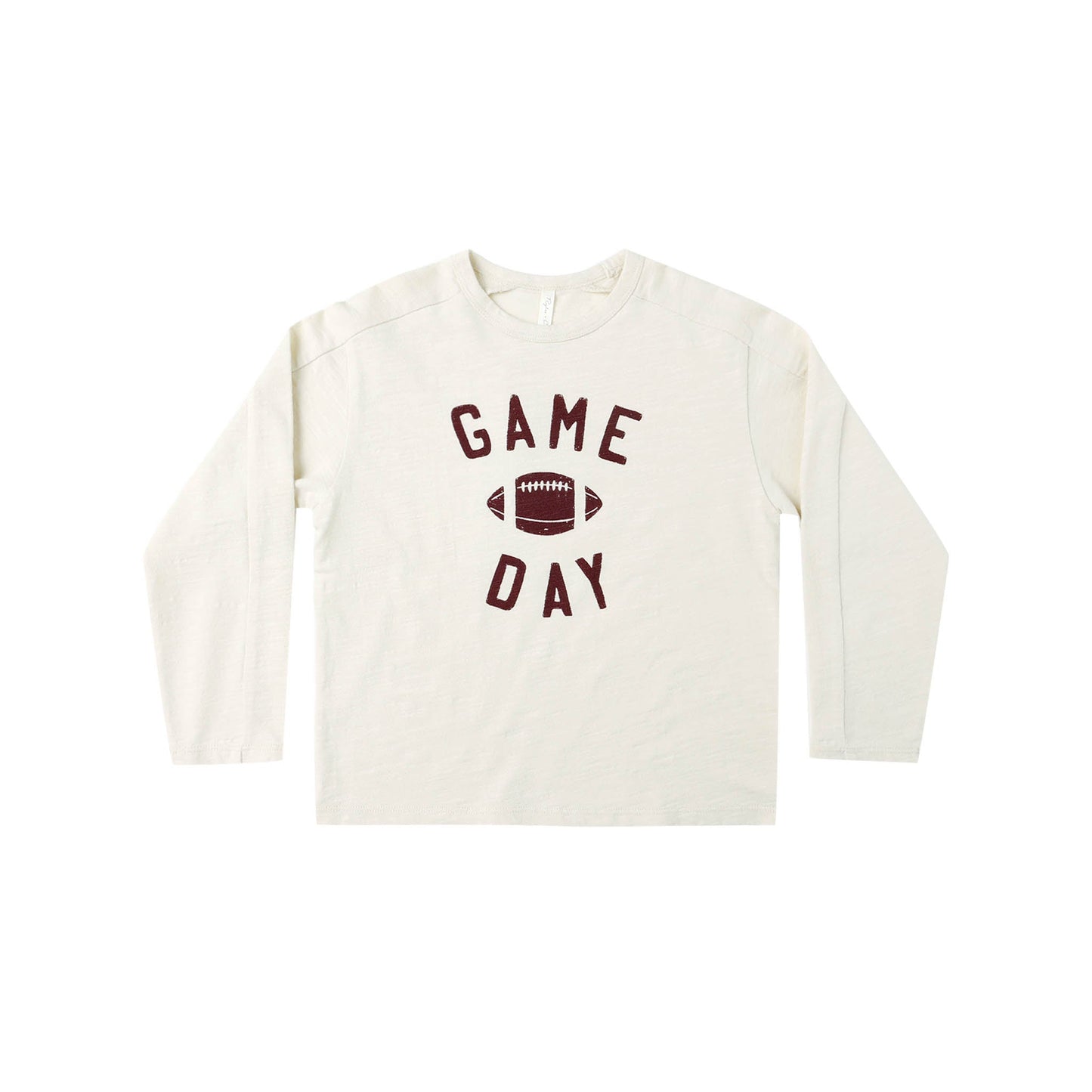 White long-sleeve shirt with 'Game Day' and football graphic on a white background