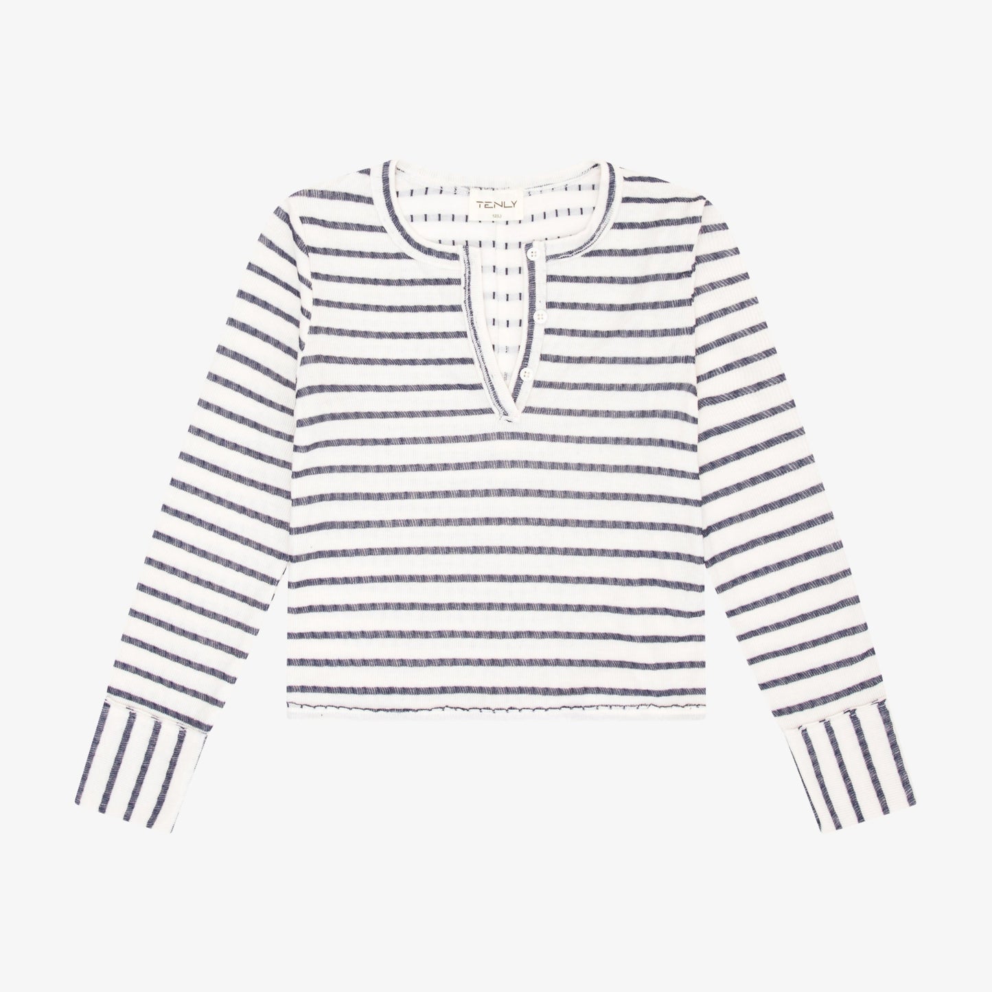Indigo Stripe Reversible Henley