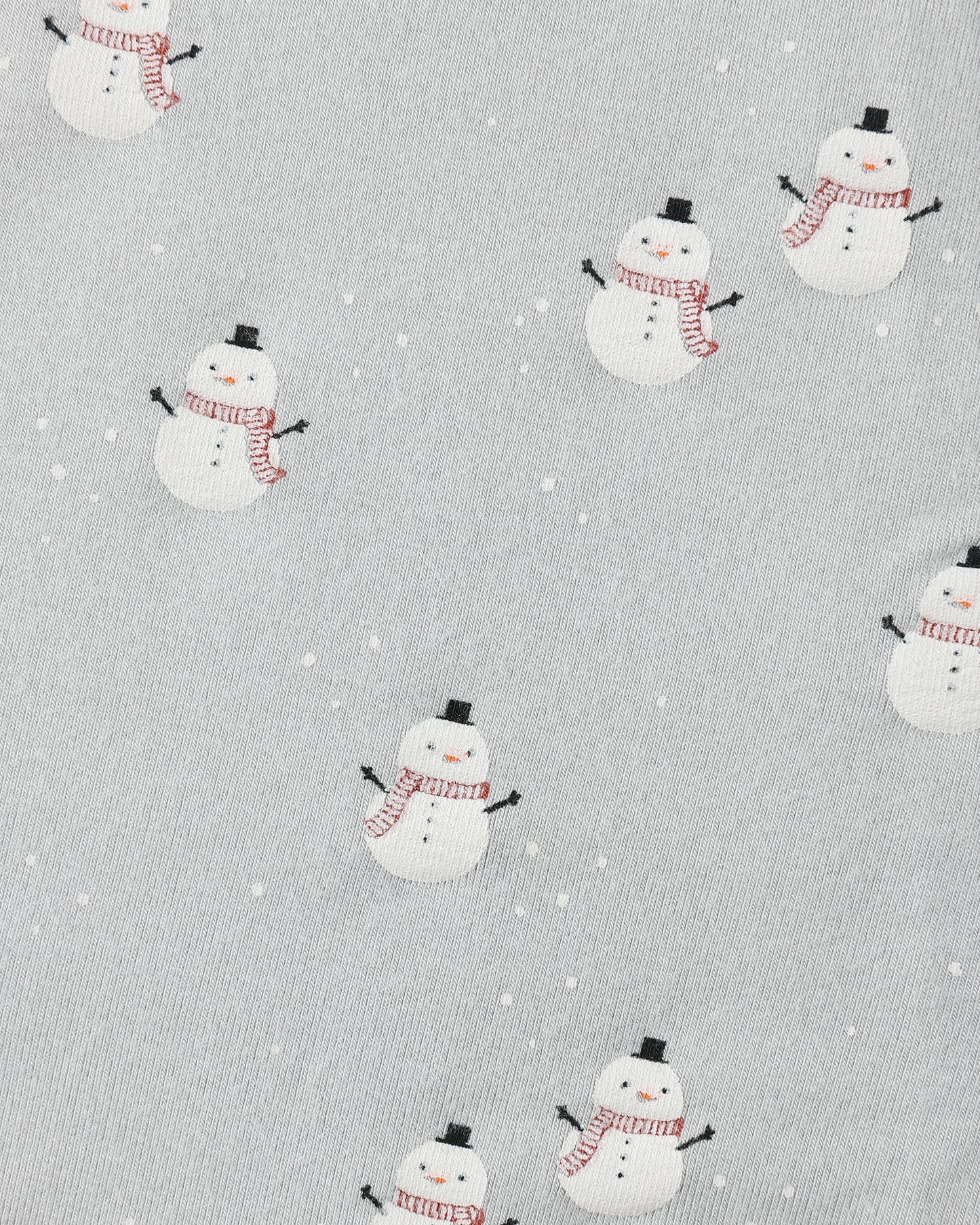 Snowmen on Frost Bamboo Zip Footie