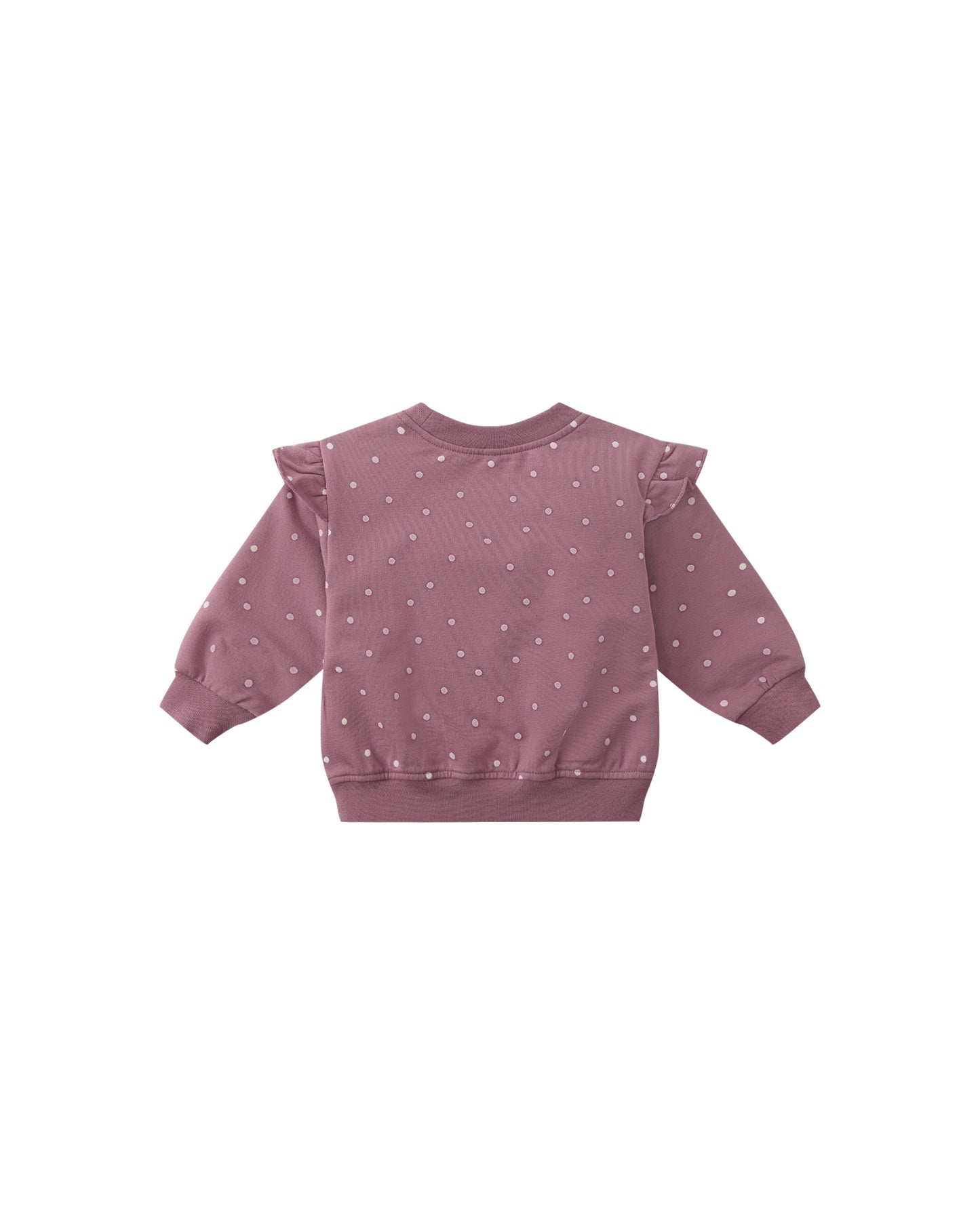 Mulberry Dot Ruffle Sweatshirt