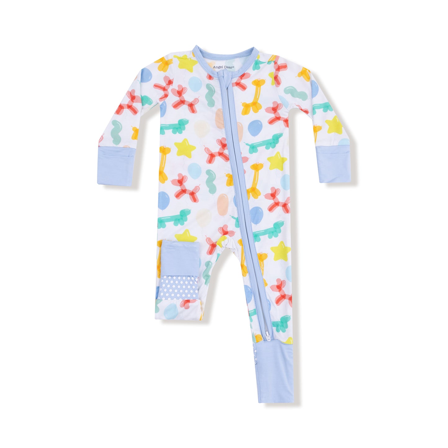 Blue Balloon Animals Zip Romper