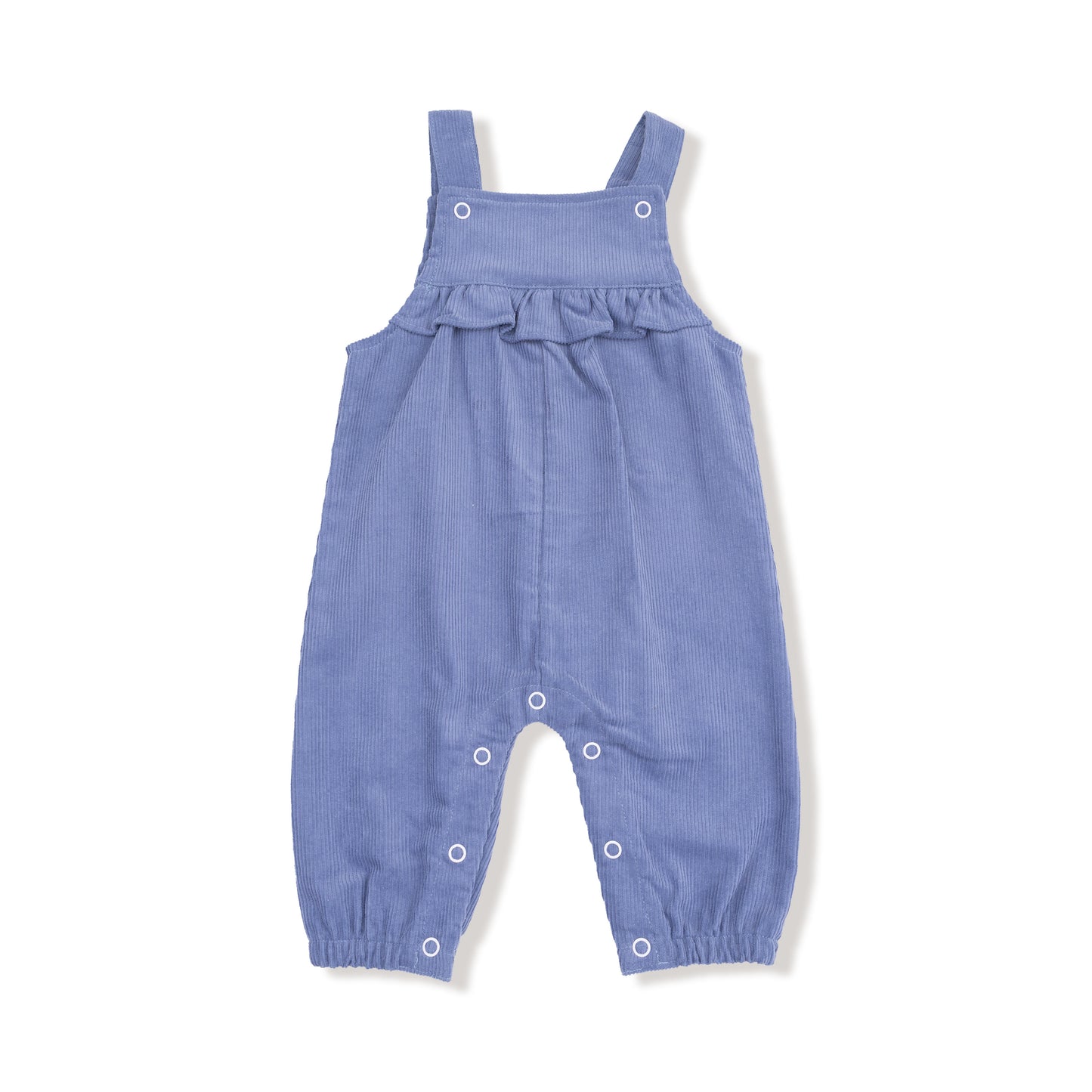 Stonewash Blue Ruffle Cord Overall